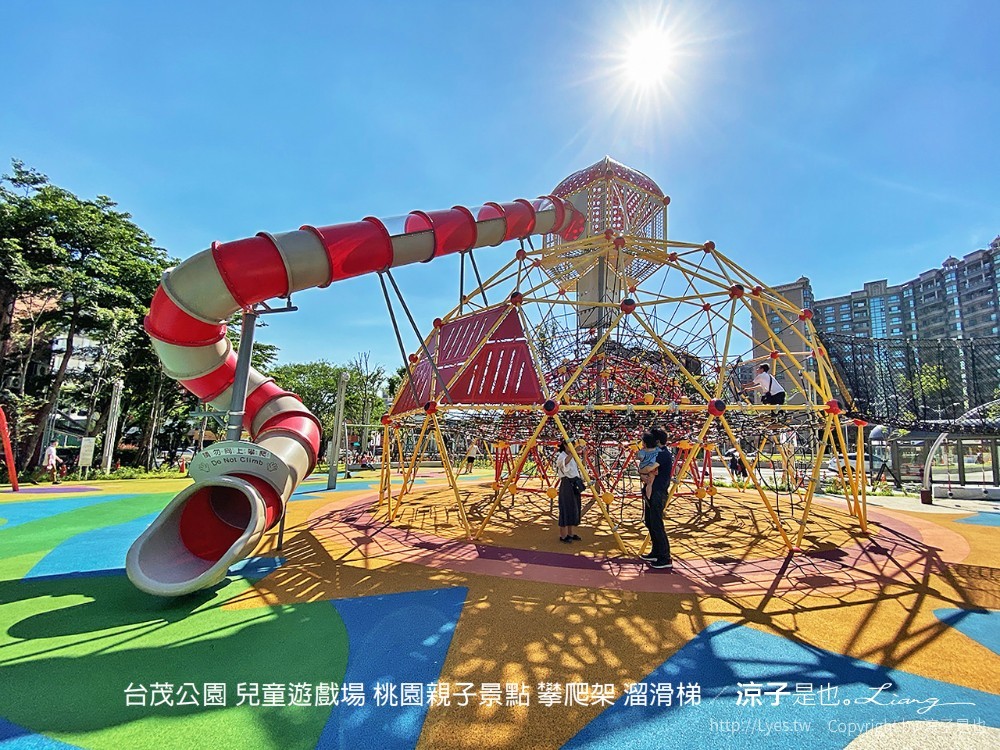 台茂公園 兒童遊戲場 桃園親子景點 攀爬架 溜滑梯