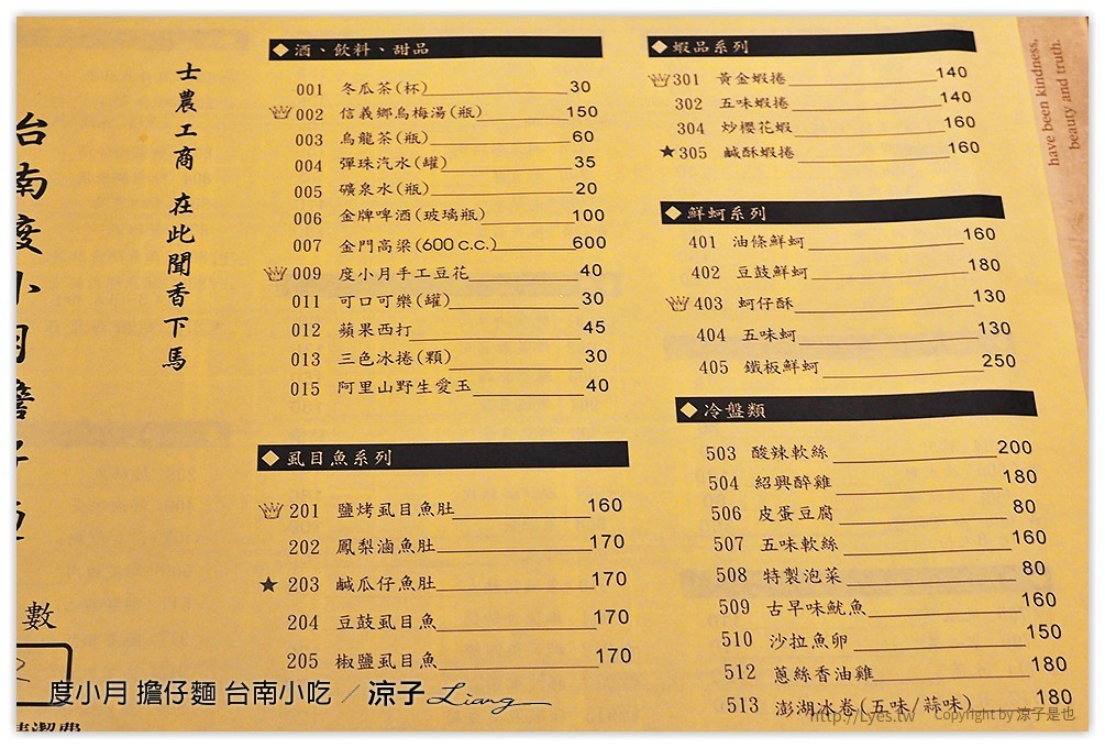 度小月 擔仔麵 台南小吃 - 涼子是也 blog