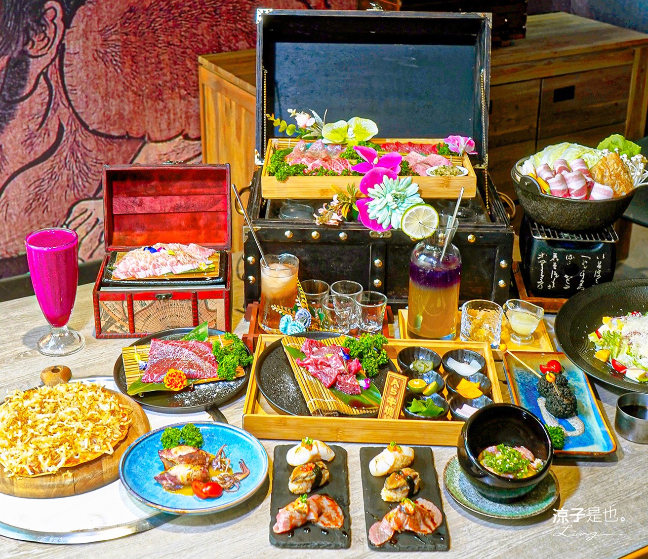 山鯨燒肉 菜單 台中漢口 燒肉美食 生日優惠 停車 訂位 優惠 台中燒肉餐廳推薦 和服 網美必拍 寶箱