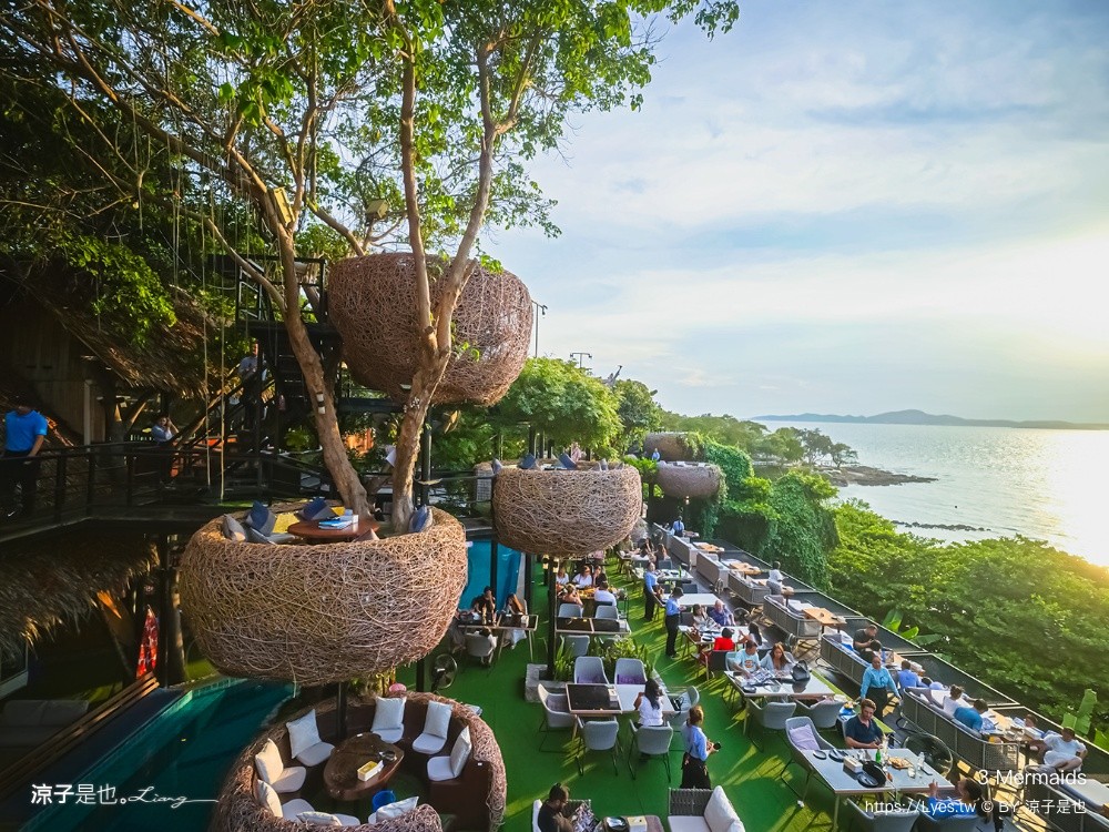 3 Mermaids 美人魚餐廳 芭達雅 Pattaya cafe 鳥巢餐廳 海景餐廳