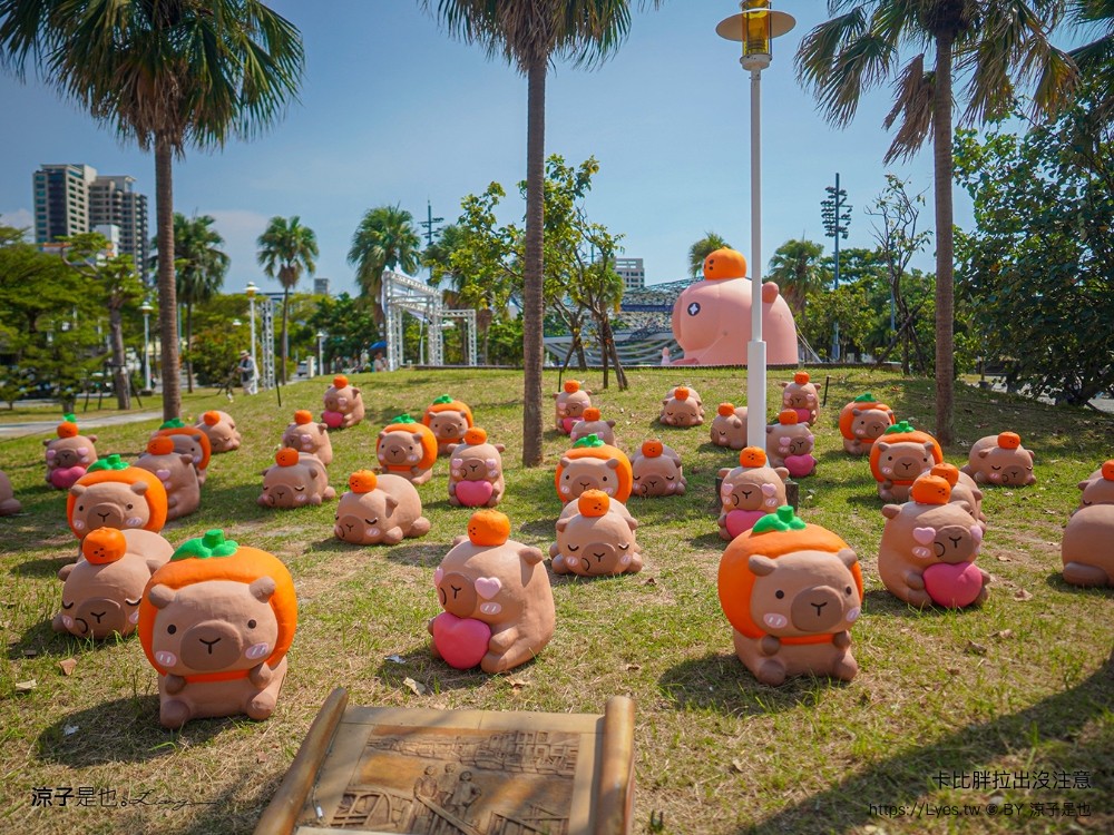 2025卡比胖拉出沒注意 台南景點 親子景點 水豚君 安平漁人碼頭 親子旅遊 假日市集 卡比胖拉夜間燈光秀 臺南萌翻天