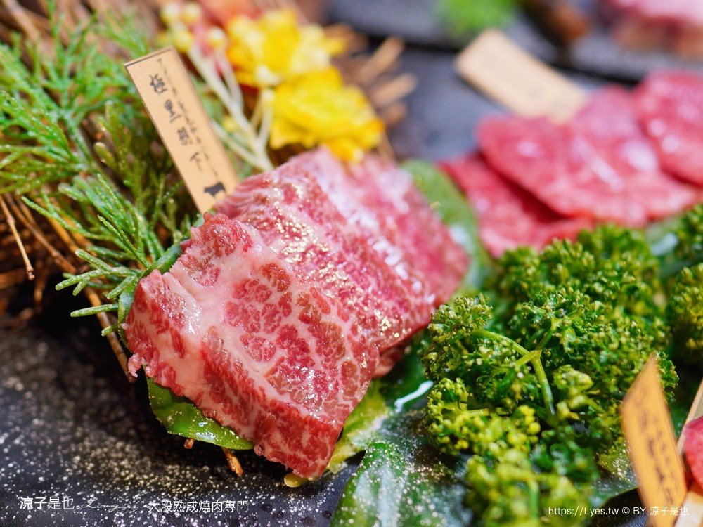 大股熟成燒肉專門 菜單 台中燒肉美食 大股熟成燒肉中科店 厚切牛舌 和牛 推薦必吃 清酒自動販賣機 專人代烤