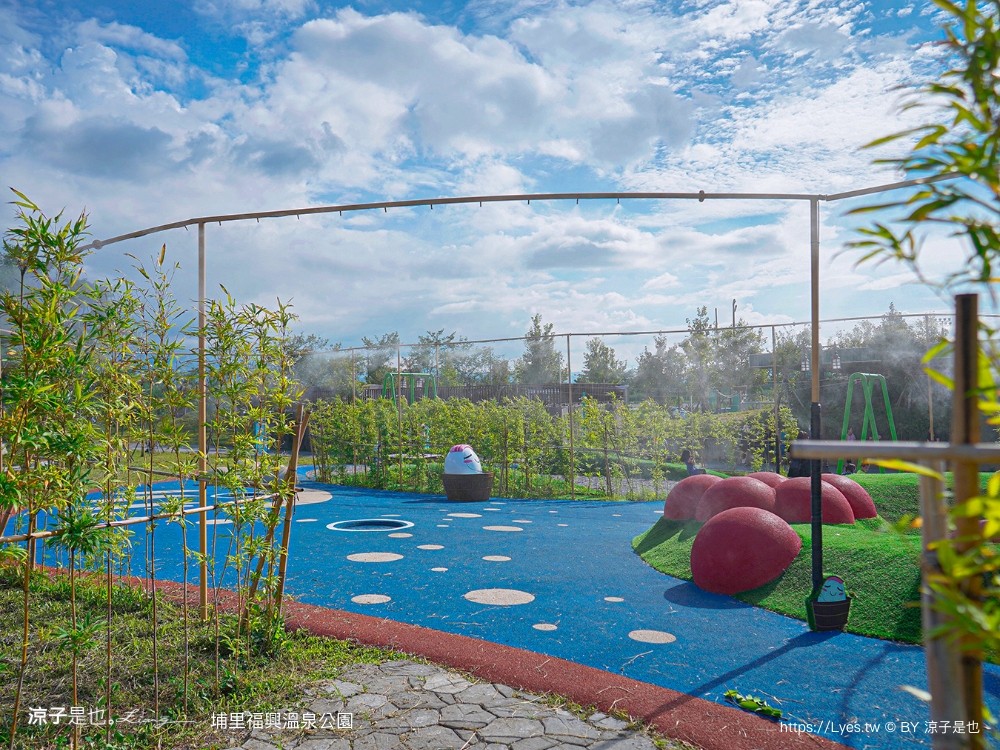 福興溫泉區親子共融公園 埔里 日式溫泉公園 南投景點 溫泉主題 埔里親子公園 泡腳池 攀爬網 沙坑 親子景點