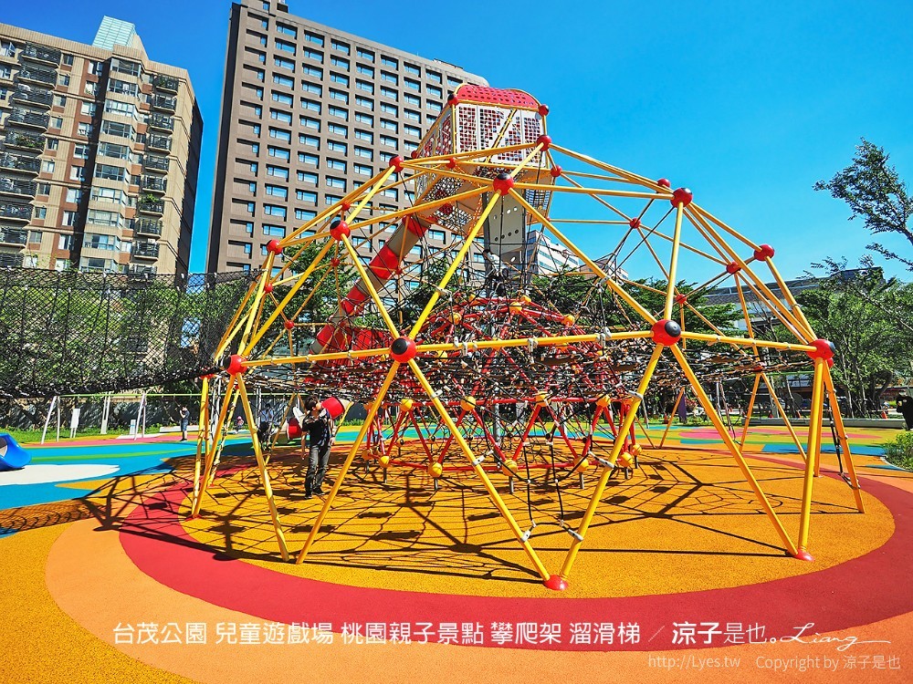 台茂公園 兒童遊戲場 桃園親子景點 攀爬架 溜滑梯