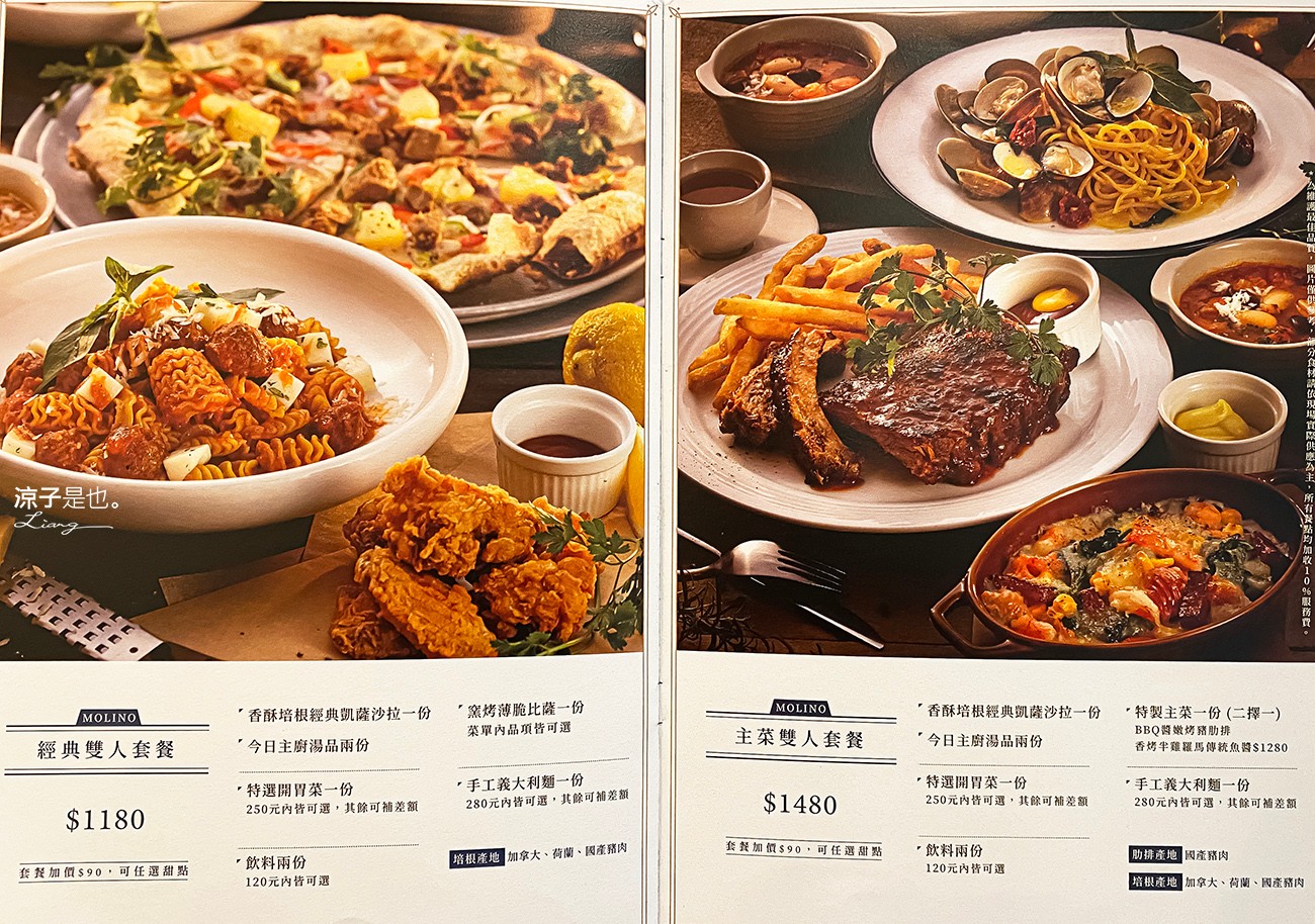 MOLINO 台中店 菜單 PARK2草悟廣場美食 餐廳 石臼現磨 手工義大利麵披薩
