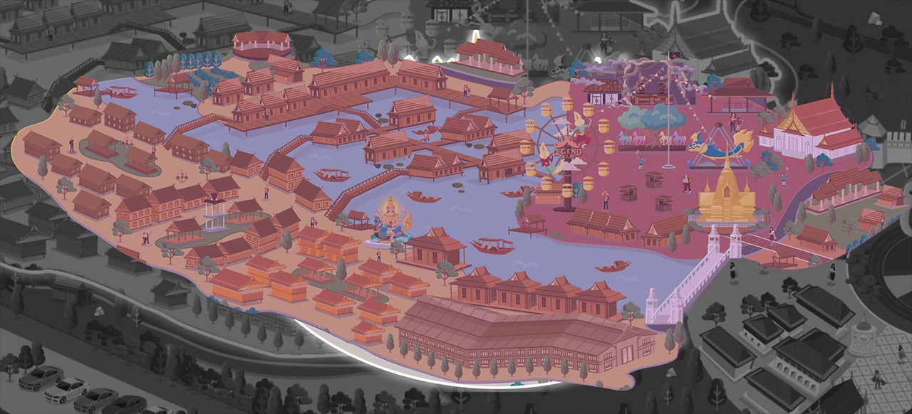 The Legend Siam Pattaya Thai Araya map