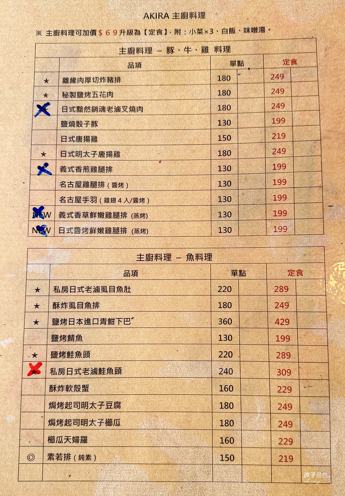 明食堂 菜單 台南中西區美食 日式定食 日式便當 老滷虱目魚肚 炸豬排 Akira 