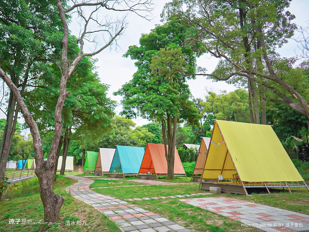 清水那方 彰化親子景點 氣墊兒童戲水池 沙坑 泡腳 餐廳 野餐 豪華懶人露營 溫泉泡湯