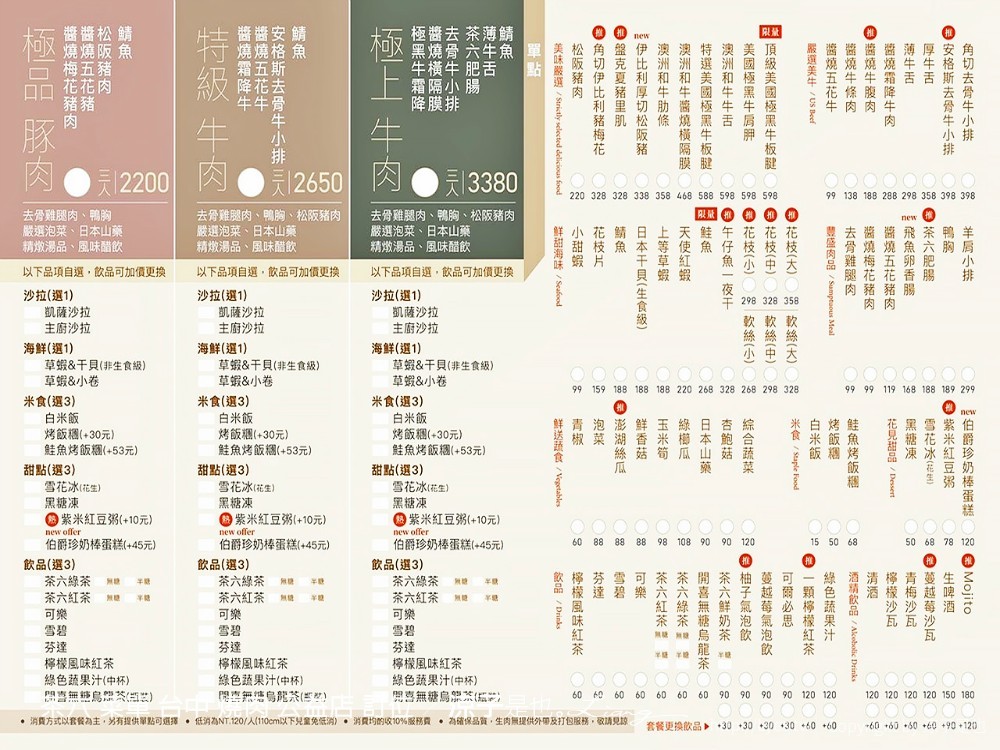 茶六 菜單 台中 燒肉 公益店 訂位