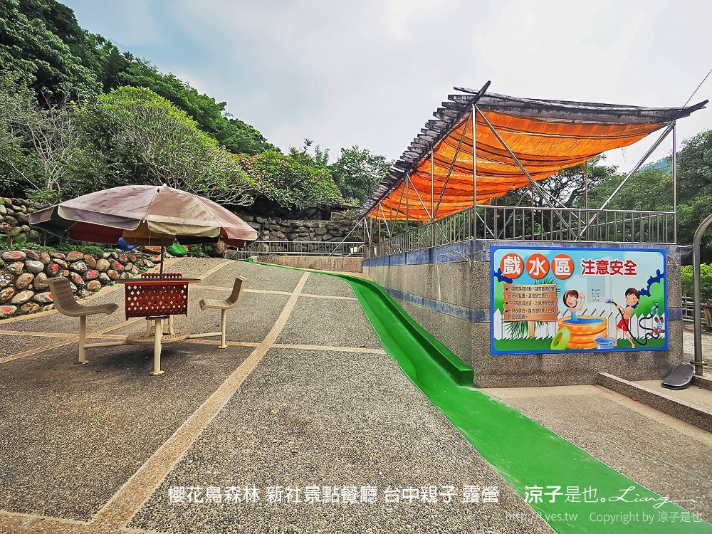 新社景點-櫻花鳥森林 迷你小火車x溜滑梯戲水區x鸚鵡放飛秀x露營 不止花好拍 親子旅遊也好玩！