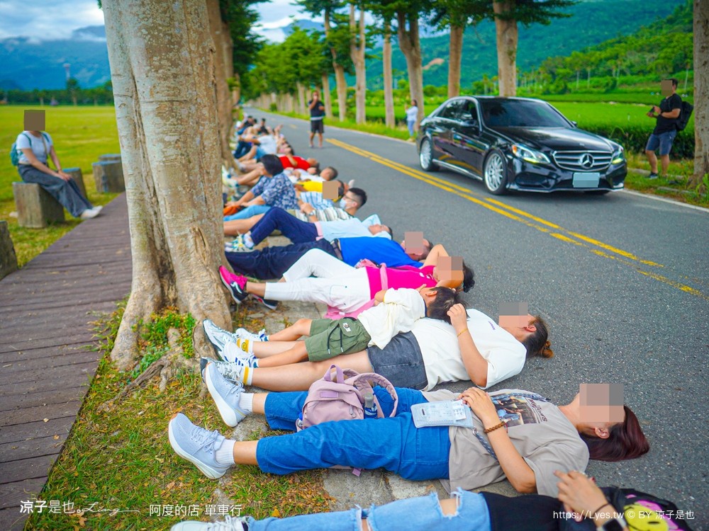 阿度的店 台東景點 鹿野 租車 電動單車遊 綠色隧道 躺馬路 體驗 自行車