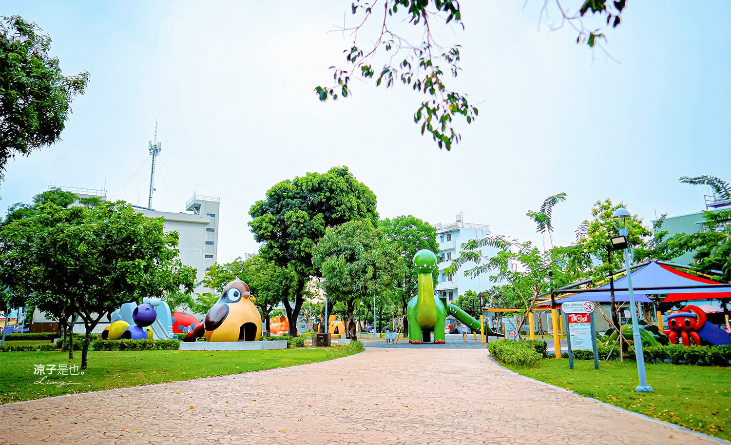 屏東親子景點 蘭州街特色公園 勝利森林動物溜滑梯 免門票親子公園