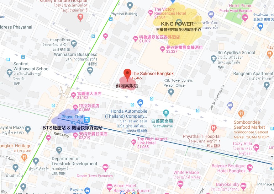 The Sukosol 泰國地圖