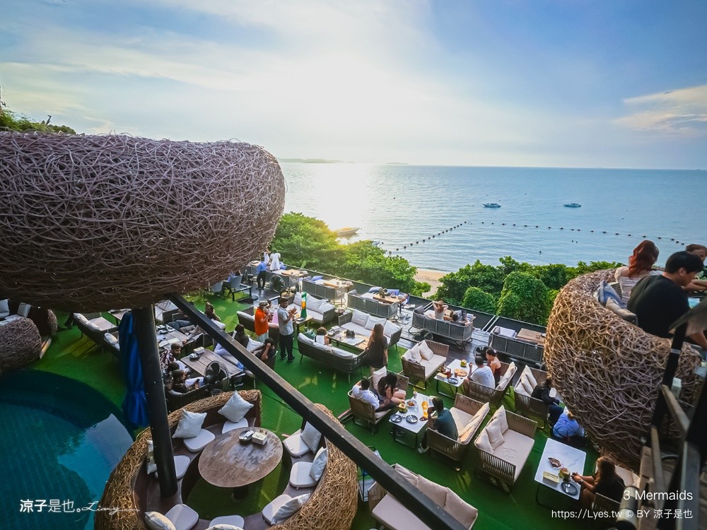 3 Mermaids 美人魚餐廳 芭達雅 Pattaya cafe 鳥巢餐廳 海景餐廳