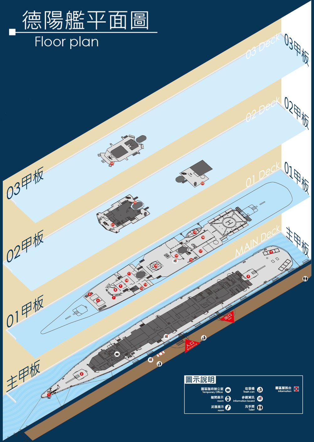 安平定情碼頭德陽艦園區 台南景點 門票 參觀入園券 笑笑羊 德陽艦園區平面圖 伴手禮 台南旅遊推薦