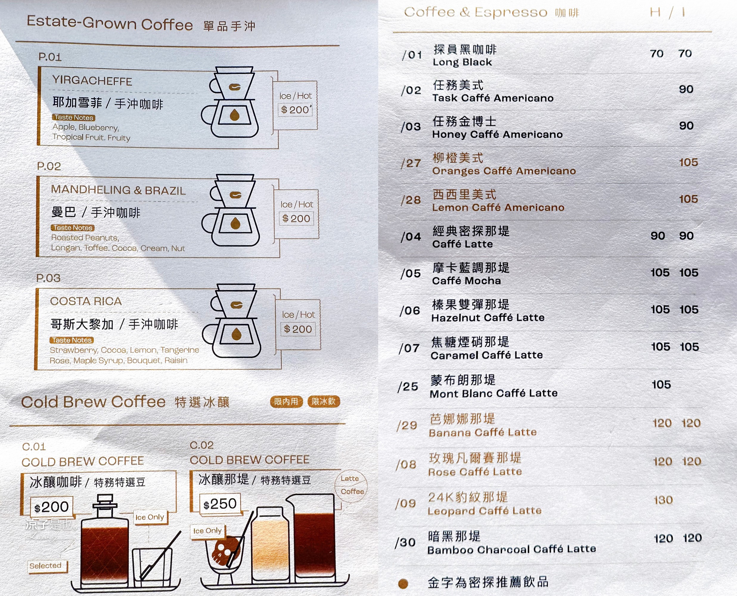 咖啡任務 菜單 CAFETASK 台中南區 台中夜景餐廳 高樓咖啡館 全新景觀沙發區 高空咖啡景觀餐廳