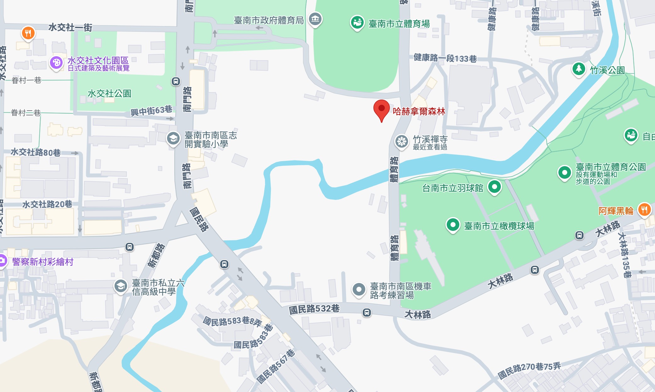 哈赫拿爾森林公園 台南景點 最新公園 森林秘境 開放時間 綠化 生態公園 交通 親子 地圖