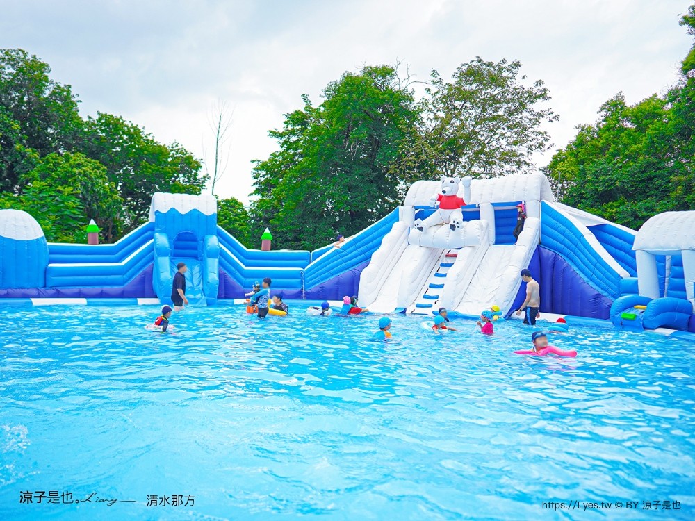 清水那方 彰化親子景點 氣墊兒童戲水池 沙坑 泡腳 餐廳 野餐 豪華懶人露營 溫泉泡湯