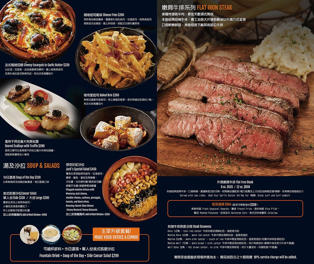傑克兄弟牛排館 菜單 台中餐廳 公益路美食 生日優惠 美式餐廳 訂位 壽星 Steakhouse 
