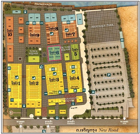 asiatique map 河濱夜市地圖