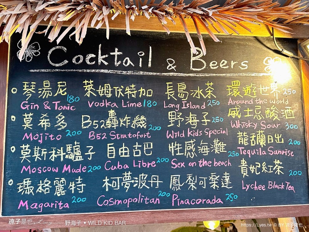 野海子 菜單 墾丁南灣 wild kids 墾丁海景餐廳 bbq燒烤 沙灘酒吧