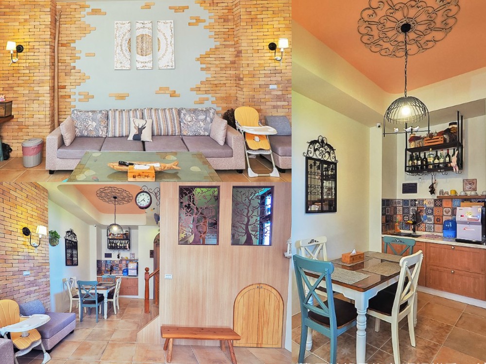 宜蘭住宿-斑鳩小鎮森活民宿 五結北歐風親子民宿 溜滑梯房型、電動車好放電