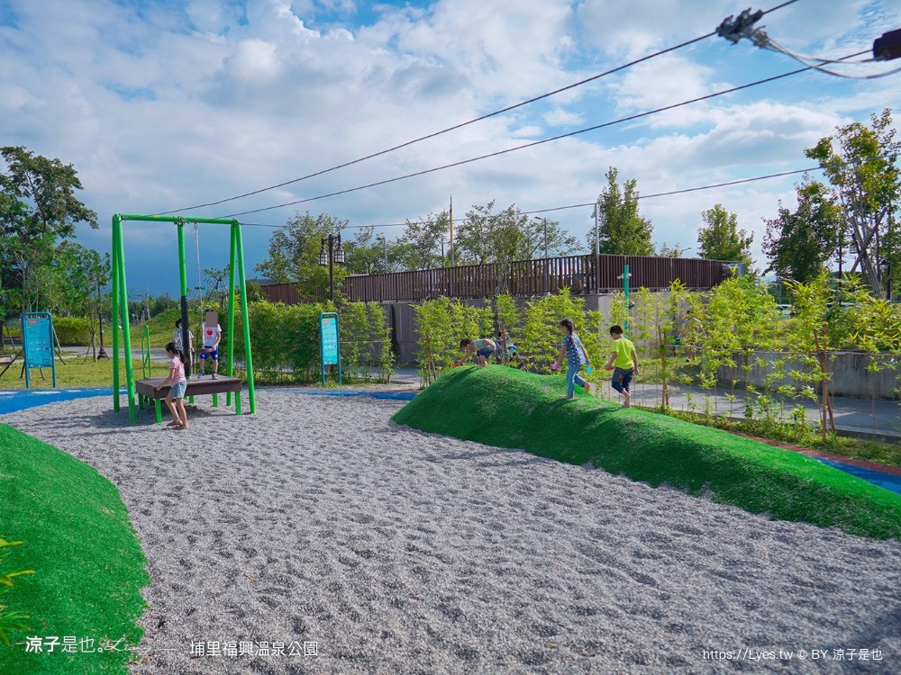 福興溫泉區親子共融公園 埔里 日式溫泉公園 南投景點 溫泉主題 埔里親子公園 泡腳池 攀爬網 沙坑 親子景點