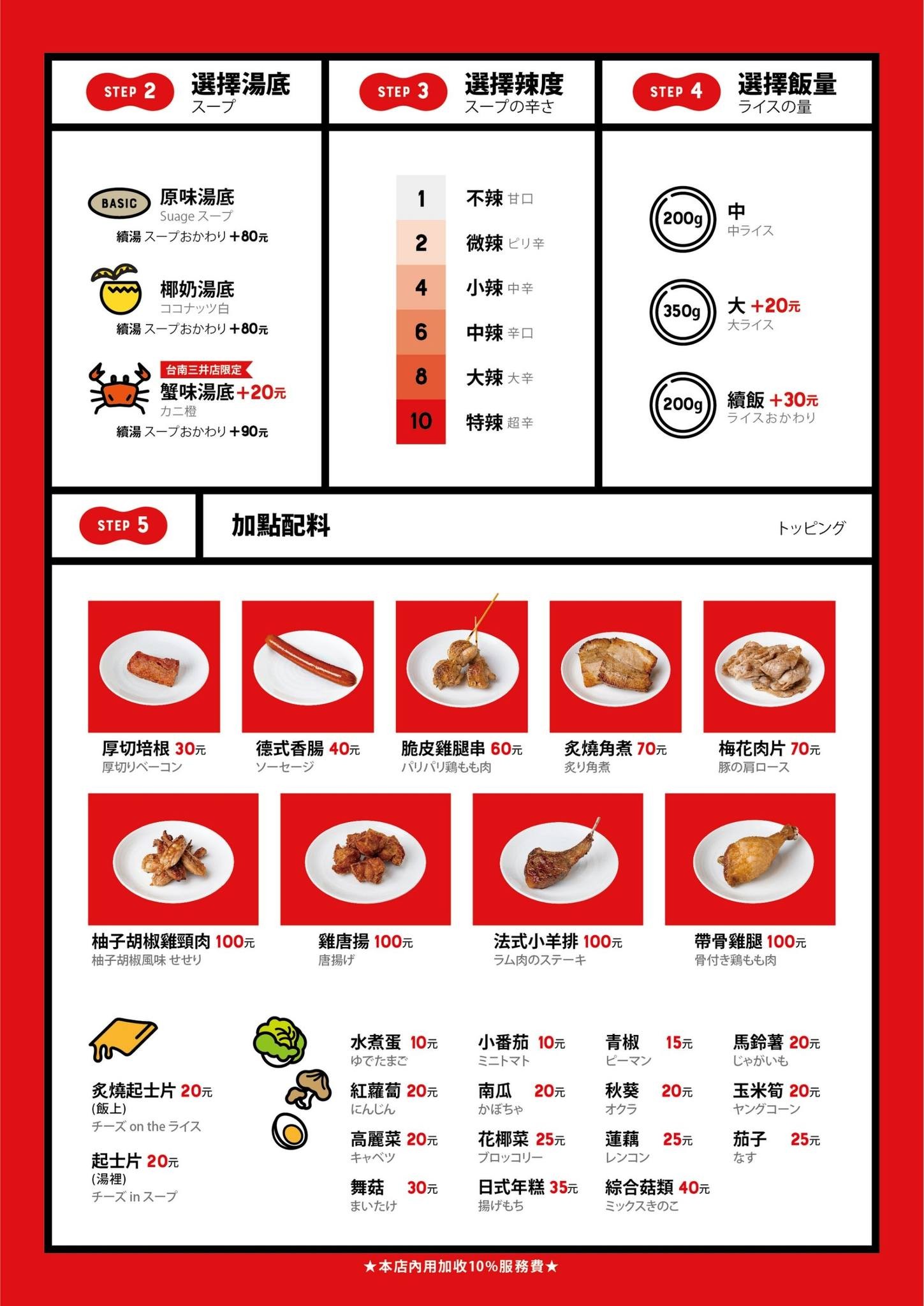  Suage北海道湯咖哩 菜單 台南三井outlet美食 札幌餐廳推薦 日本名店 BEARD PAPA'S日式泡芙工房