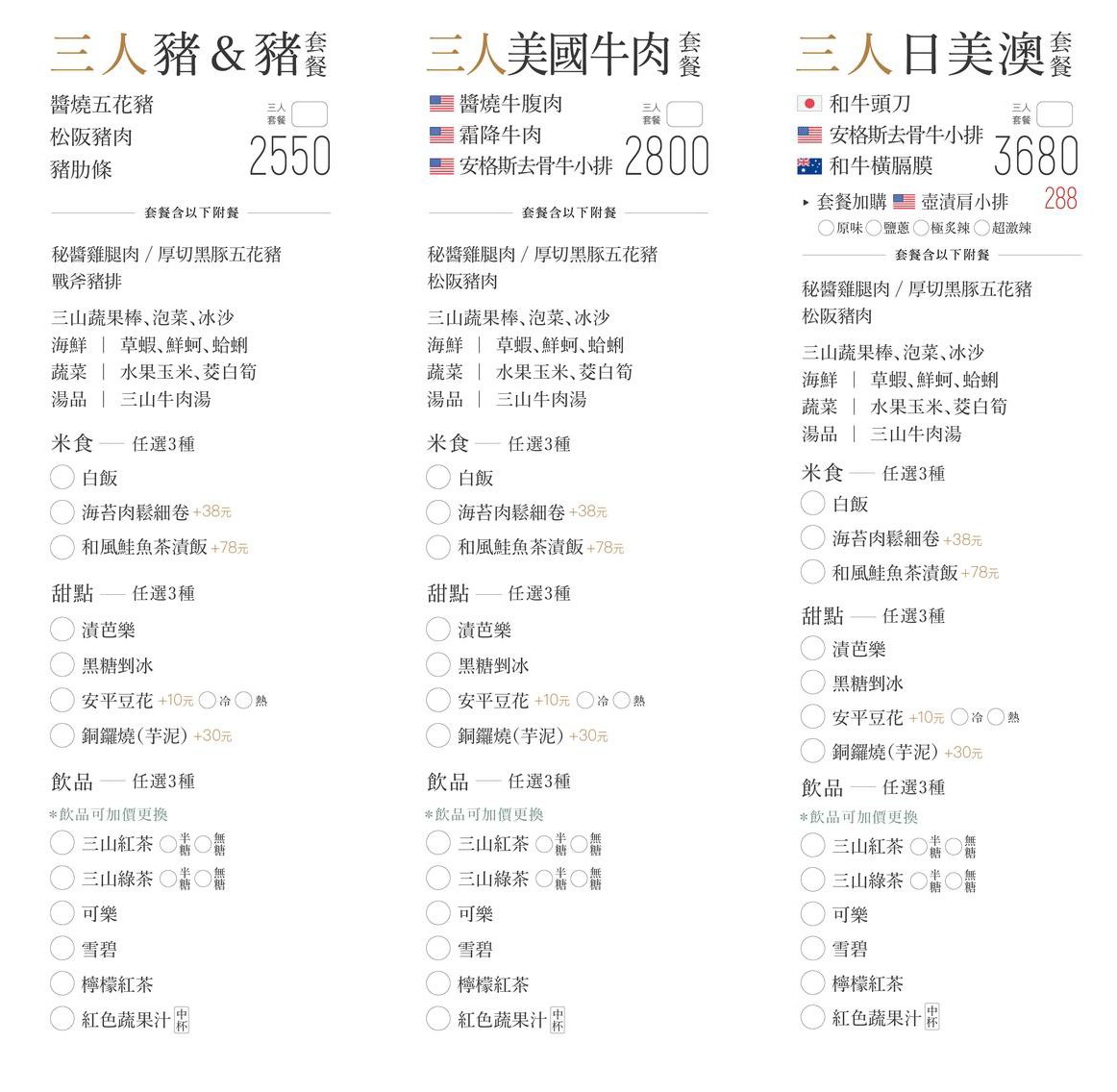 三山燒肉 輕井澤燒肉品牌 台中新開幕餐廳 訂位方式 菜單價位 日本和牛 烤肉餐廳 壽星 慶生優惠