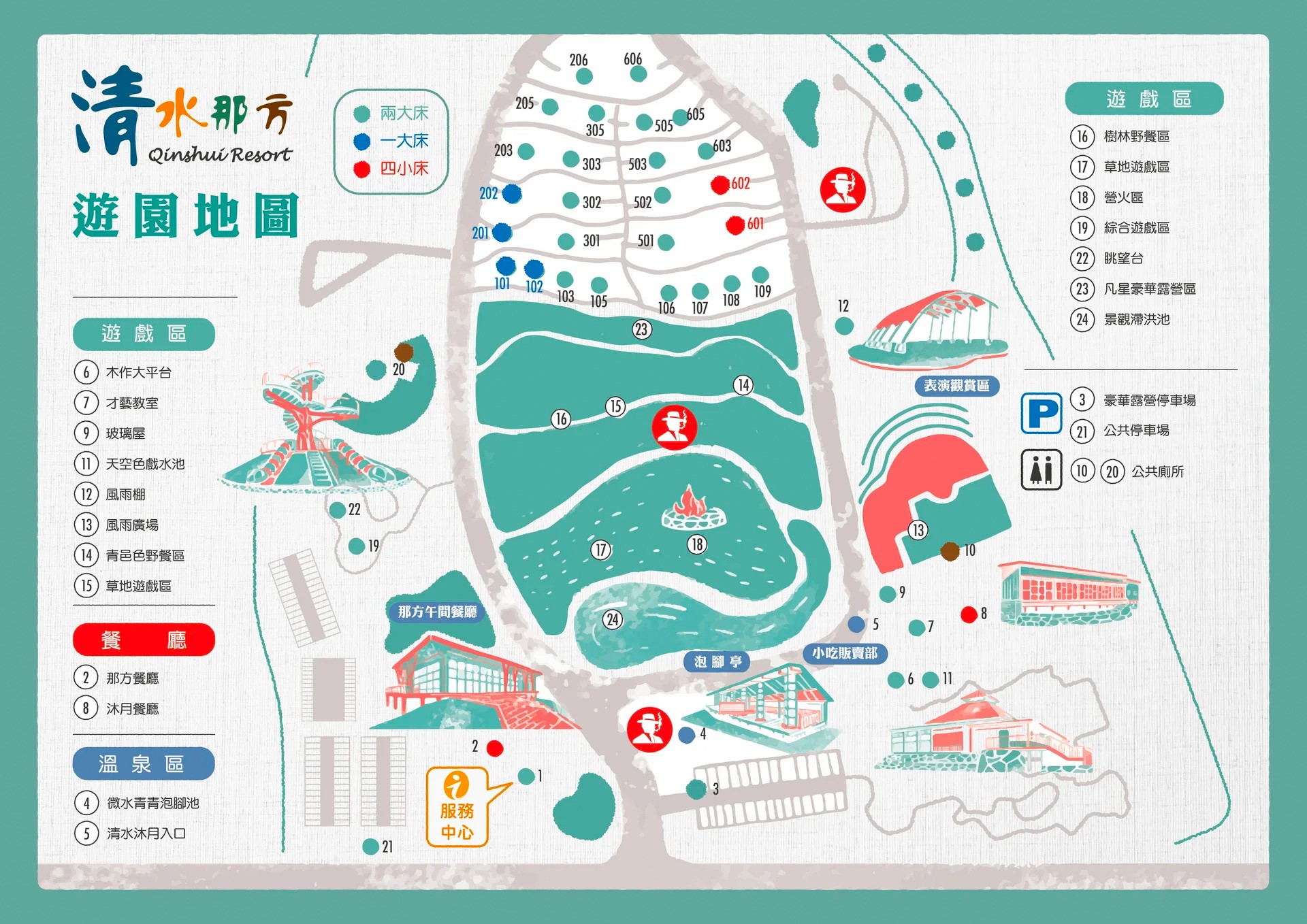 清水那方 彰化親子景點 氣墊兒童戲水池 沙坑 泡腳 餐廳 野餐 豪華懶人露營 溫泉泡湯