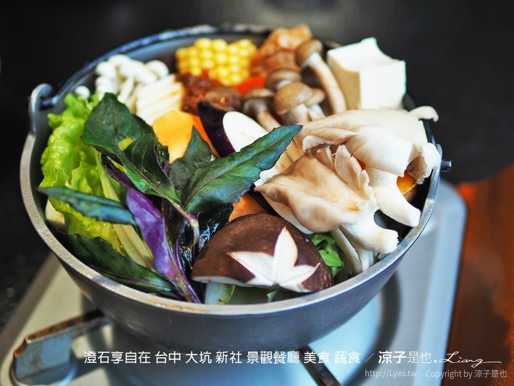 澄石享自在 台中 大坑 新社 景觀餐廳 美食 蔬食