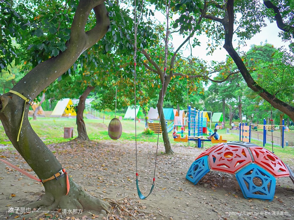 清水那方 彰化親子景點 氣墊兒童戲水池 沙坑 泡腳 餐廳 野餐 豪華懶人露營 溫泉泡湯