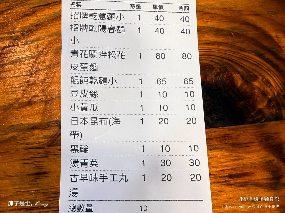 鹿港圓環頂麵食館 鹿港美食 鹿港小吃 鹿港麵店 鹿港乾麵 鹿港必吃