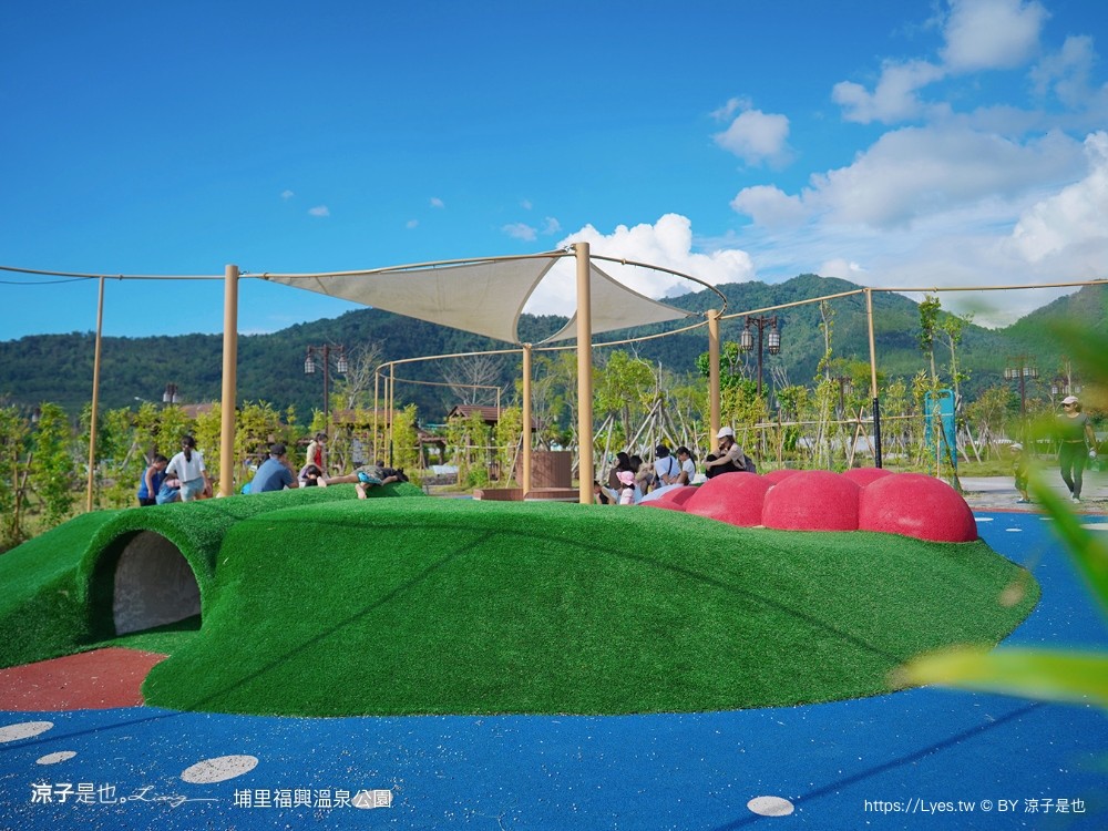 福興溫泉區親子共融公園 埔里 日式溫泉公園 南投景點 溫泉主題 埔里親子公園 泡腳池 攀爬網 沙坑 親子景點
