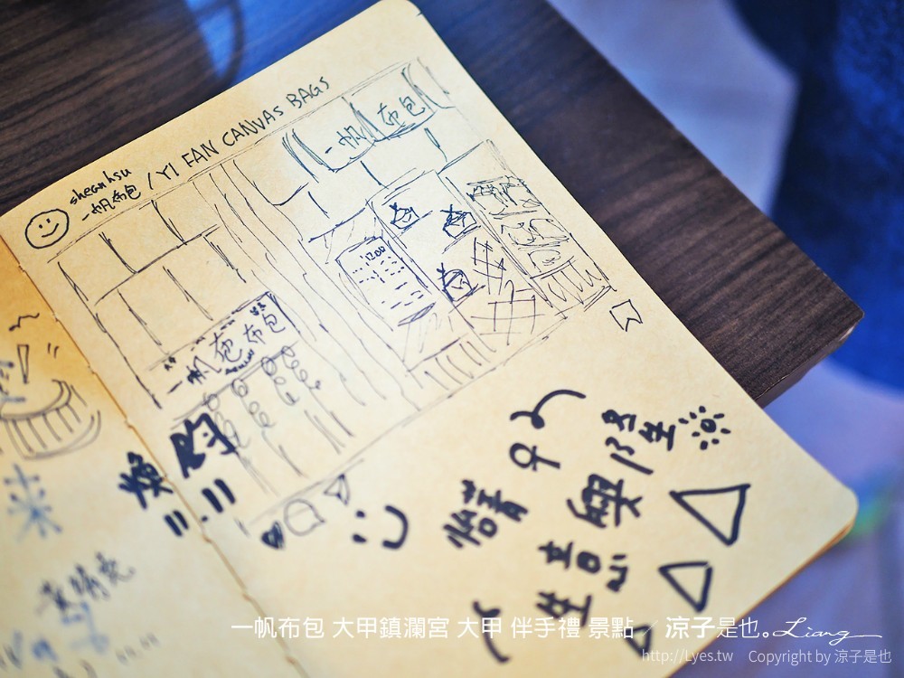 大甲伴手禮-一帆布包 想不到文青風手作帆布包藏身大甲鎮瀾宮附近 還可以訂製專屬包喔！
