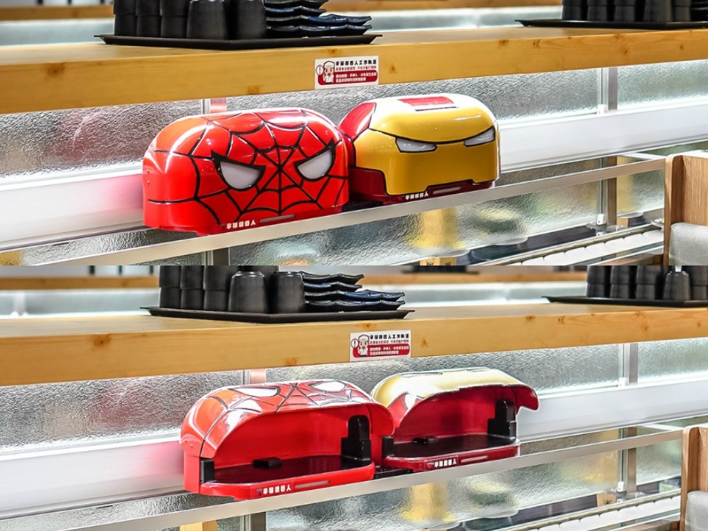 台中-平祿壽司(附菜單) 日本平價迴轉壽司 蜘蛛人鋼鐵人來送餐 小丑折氣球超厲害