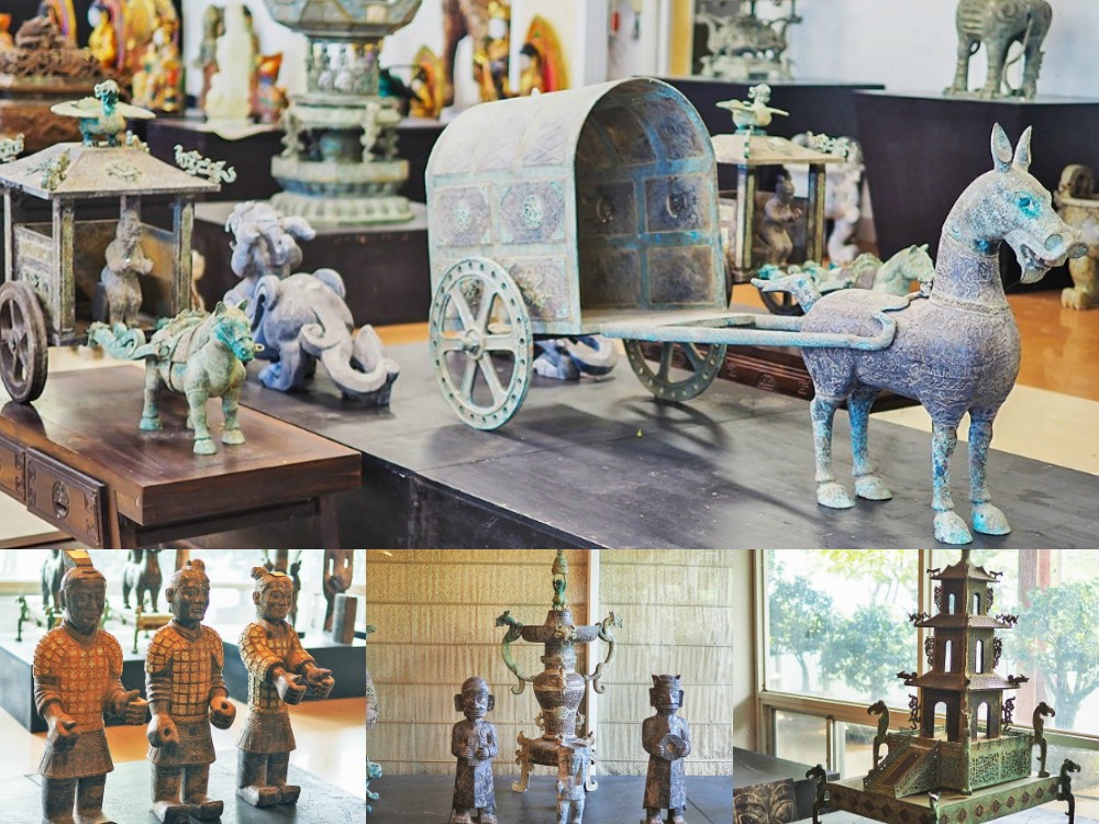 新社景點-明月居茶花山莊 無菜單懷石料理 全台最大茶花園 收藏眾多歷史古文物 三星堆青銅器