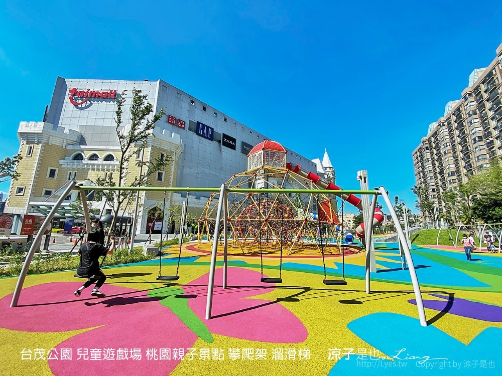 台茂公園 兒童遊戲場 桃園親子景點 攀爬架 溜滑梯