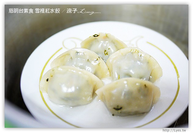 試吃-慈明台素食-招牌雪裡紅水餃內餡真的好多菜