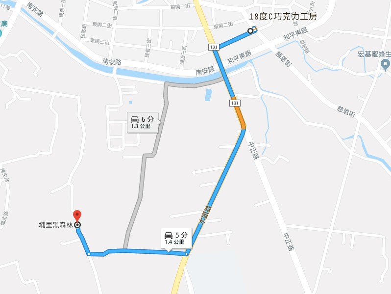 埔里黑森林地圖