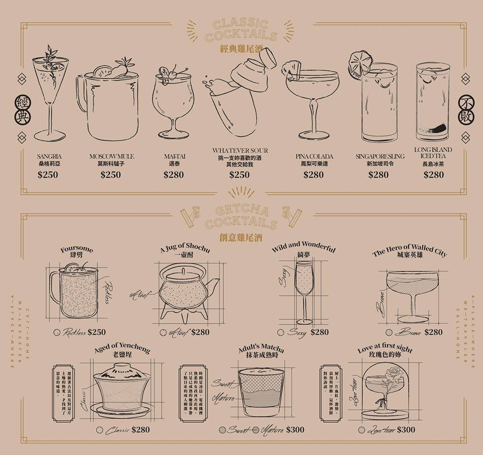 GetCha Hostel & Bistro 菜單