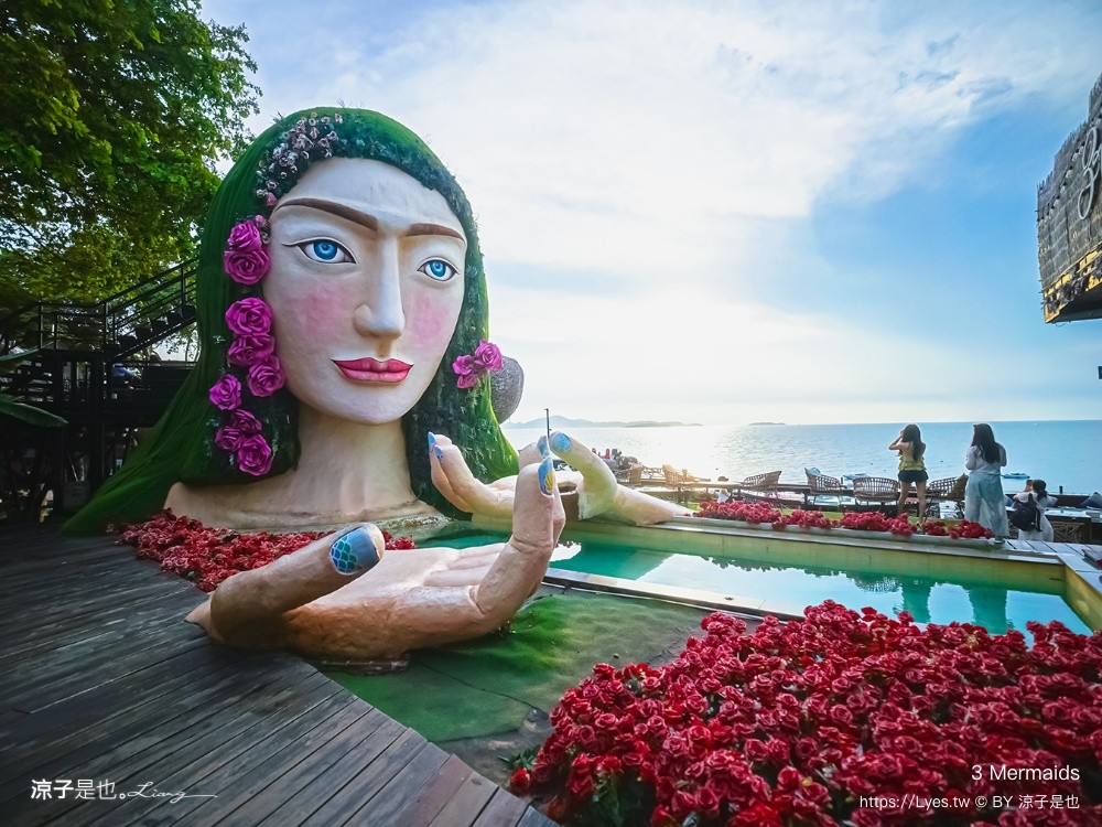 3 Mermaids 美人魚餐廳 芭達雅 Pattaya cafe 鳥巢餐廳 海景餐廳