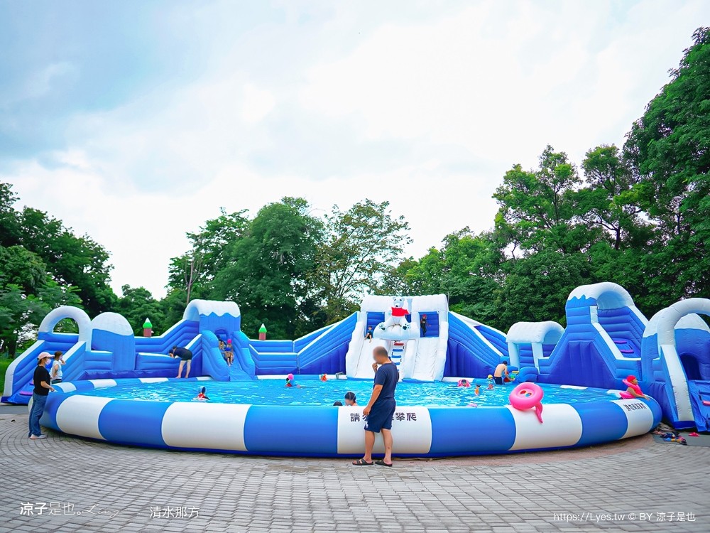 清水那方 彰化親子景點 氣墊兒童戲水池 沙坑 泡腳 餐廳 野餐 豪華懶人露營 溫泉泡湯