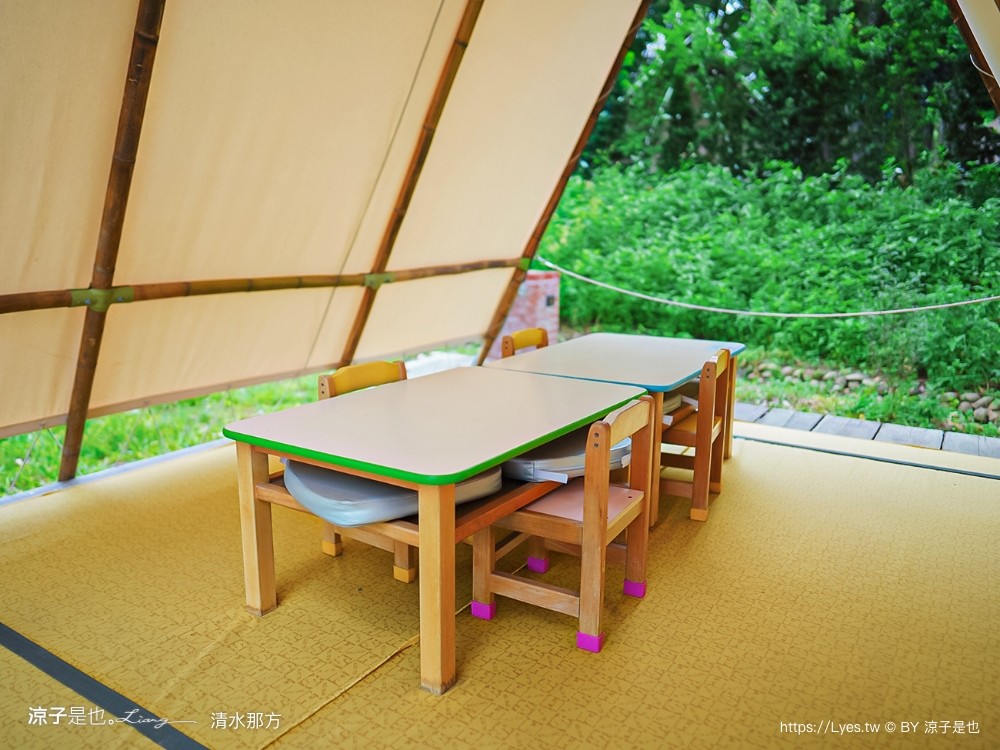 清水那方 彰化親子景點 氣墊兒童戲水池 沙坑 泡腳 餐廳 野餐 豪華懶人露營 溫泉泡湯