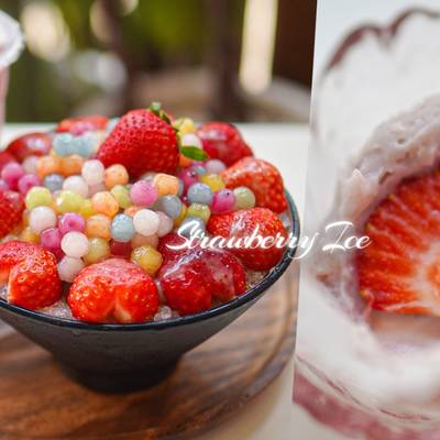 【台中】地芋添糖&包心粉圓專賣｜天然手作甜品、季節限定草莓珍珠冰、草莓芋泥球清爽不甜膩