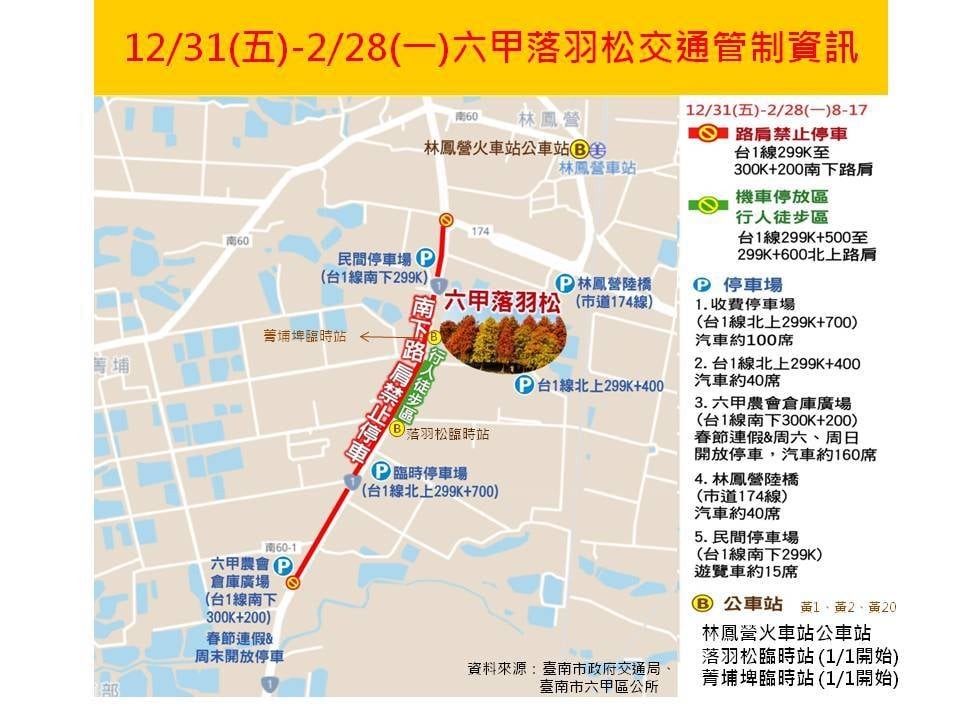 台南六甲落羽松森林秘境 台南景點 親子 2022 交通管制 停車場 台南一日遊 季節
