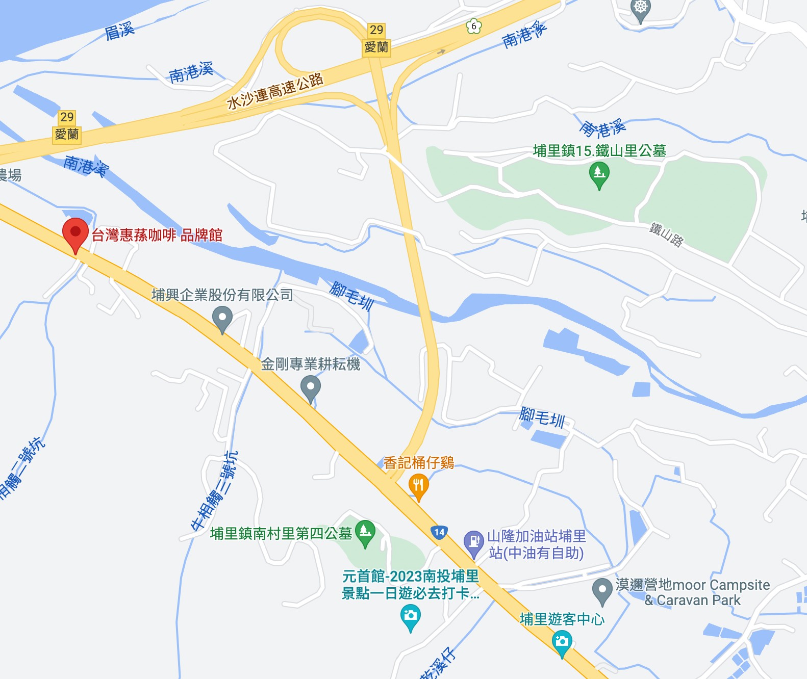 台灣惠蓀咖啡品牌館 地圖 南投埔里咖啡館 新開幕優惠 買一送一 南投景點 埔里美食 國道6號 日月潭