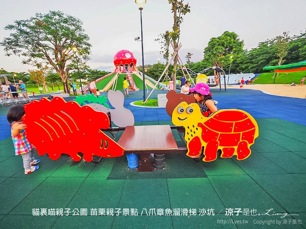 貓裏喵親子公園 苗栗親子景點 八爪章魚溜滑梯 沙坑