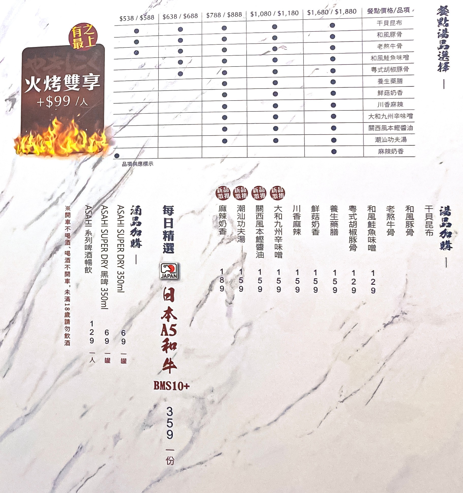 有之和牛鍋物放題 菜單 台中 和牛吃到飽 火鍋推薦 北屯聚餐 自助吧 buffet 