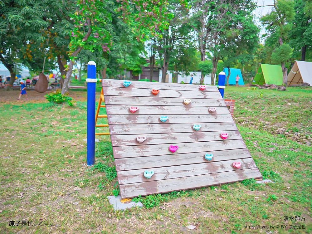 清水那方 彰化親子景點 氣墊兒童戲水池 沙坑 泡腳 餐廳 野餐 豪華懶人露營 溫泉泡湯
